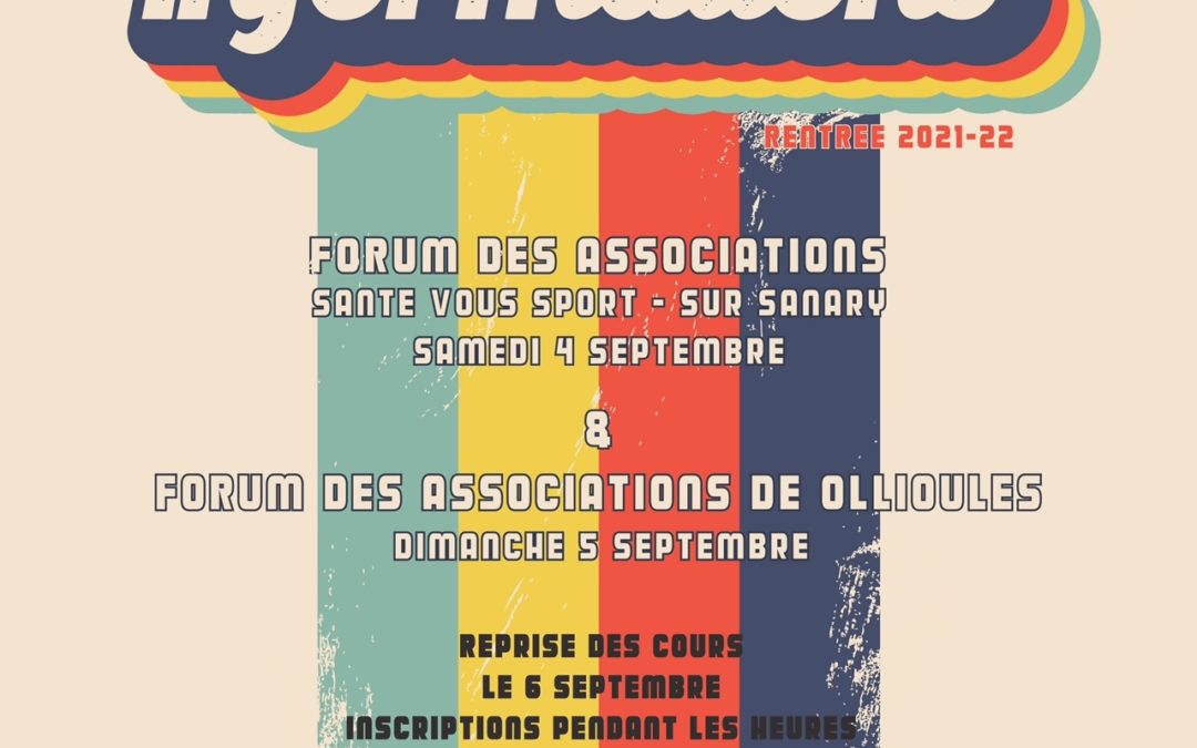 REPRISE DES COURS LE 6 SEPTEMBRE 2021-22